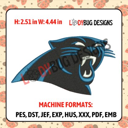 Carolina Panthers NFL Hat Embroidery Design - Image 2