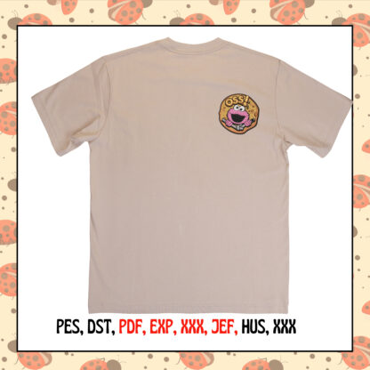 Cookies Monster Machine Embroidery Design, available in multiple sizes and formats, perfect for kids' apparel and t-shirts