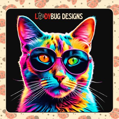 Cool Cat PNG and SVG urban sublimation design, perfect for t-shirt printing, available as an instant digital download with transparent background