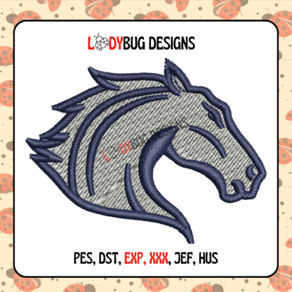 Horse Face Hat Machine Embroidery Design, fully digitized, ready for download, and compatible with all major embroidery machines."