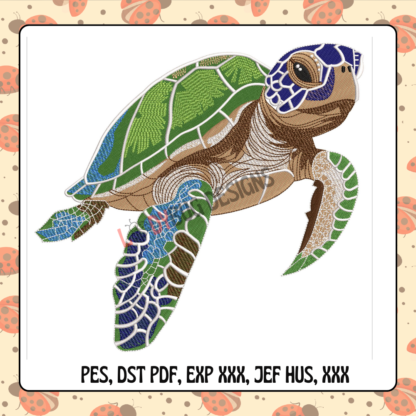 greentortoiseembroidery, machinedigitizeddesign, tortoiseembroidery, embroiderypatterns, digitizeddesigns, theladybugdesigns, embroiderydownload