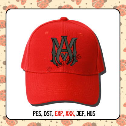 MAhatdesign, hatembroidery, embroiderydigitizing, machinedesigns, theladybugdesigns, customhatdesign, instantembroiderydownload