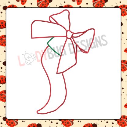 Side Bow Machine Embroidery Design