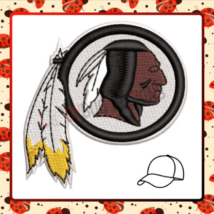 Washington Redskins Hat Embroidery Design