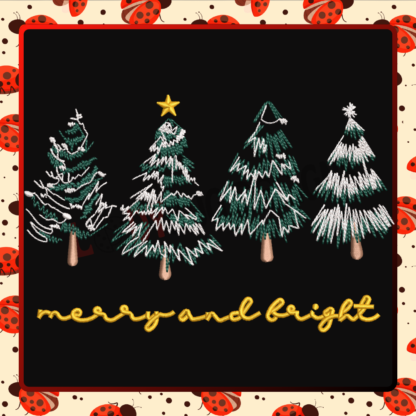 Enhance your holiday projects with The Ladybug Designs' Christmas Tree Embroidery Design. Perfect for festive décor and gifts, this detailed pattern adds elegance and charm to any creation.